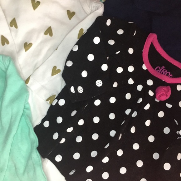 9 baby girl onesie shirt LOT - Picture 7 of 8